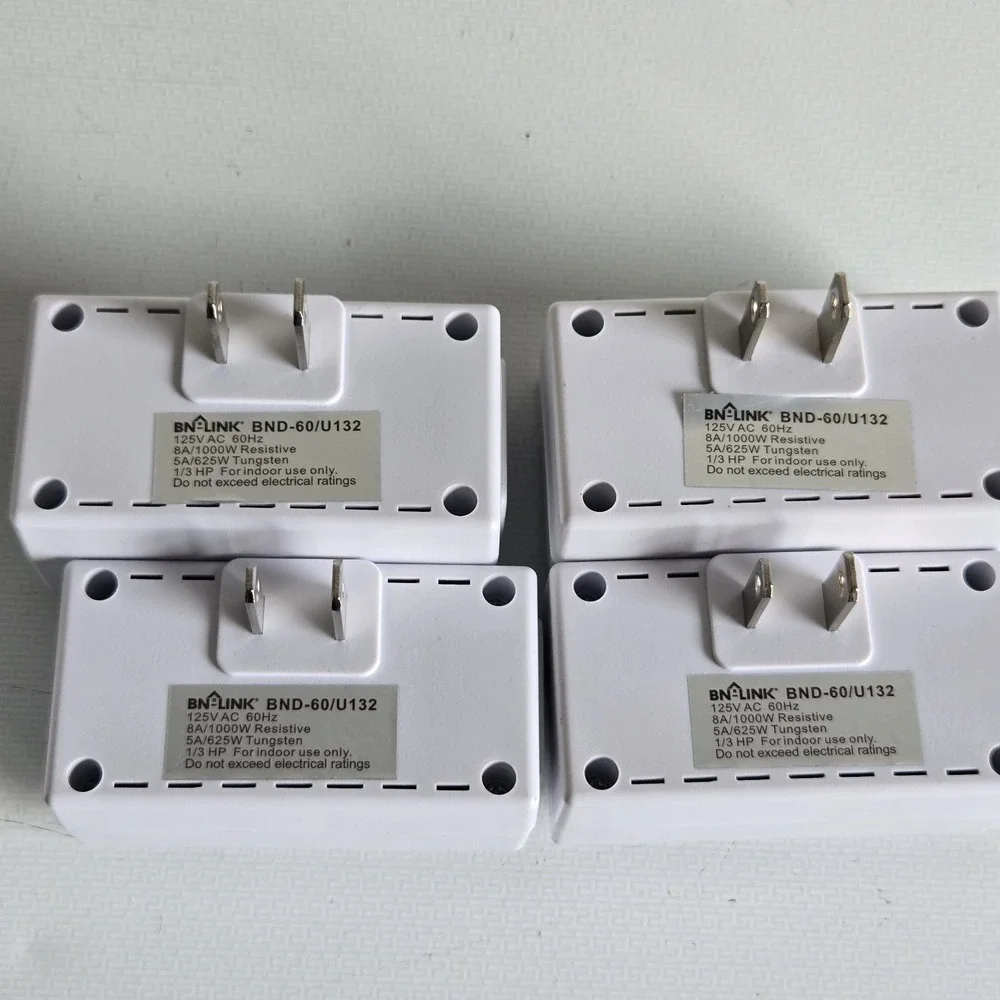 4 BN-LINK Mini Indoor Easy Set Daily 24-Hour Digital Outlet Timer 2 Prong